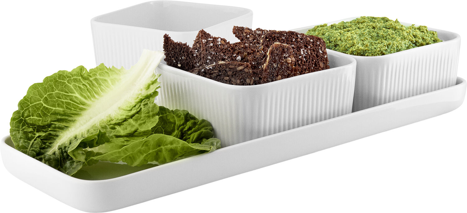 Tapas-s&aelig;t m/fad & 3 sk&aring;le Nova