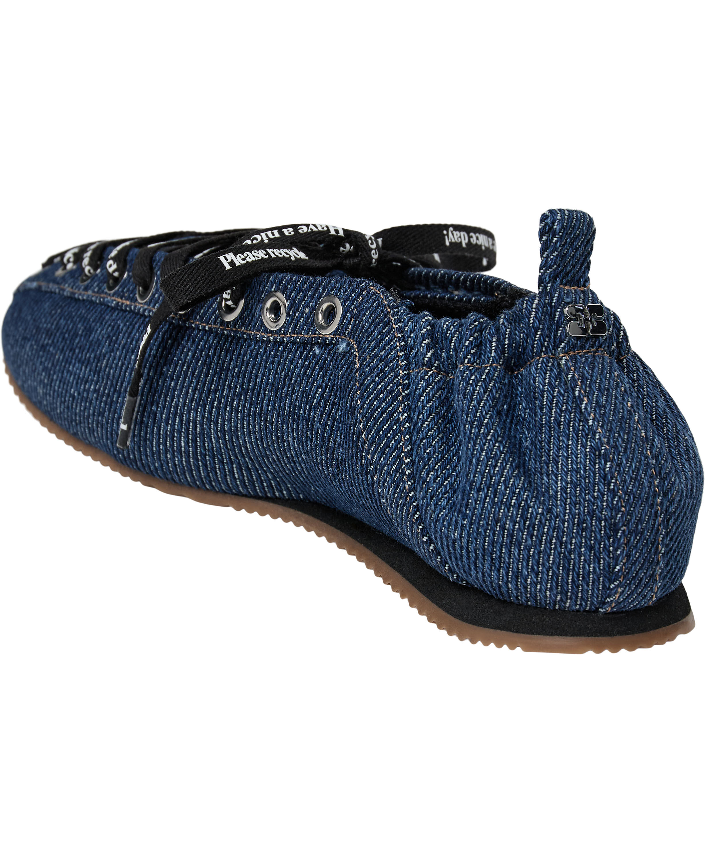 Lace Up Sporty Ballerina Denim