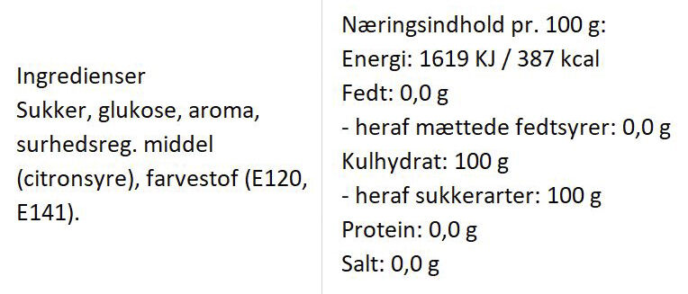 Jordb&aelig;r bolcher med smag af friske jordb&aelig;r