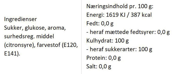 Jordbær bolcher med smag af friske jordbær