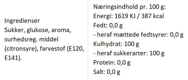 Jordbær bolcher med smag af friske jordbær