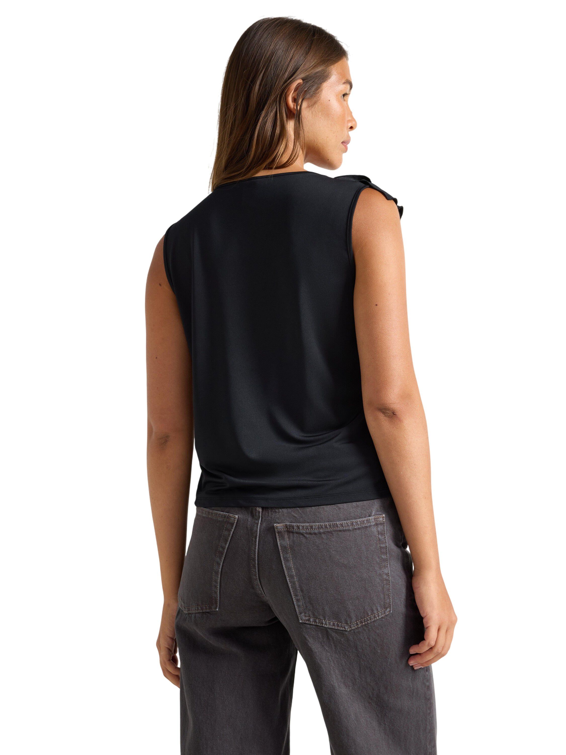 �rml&ouml;s topp i mjuk trik&aring; med vol