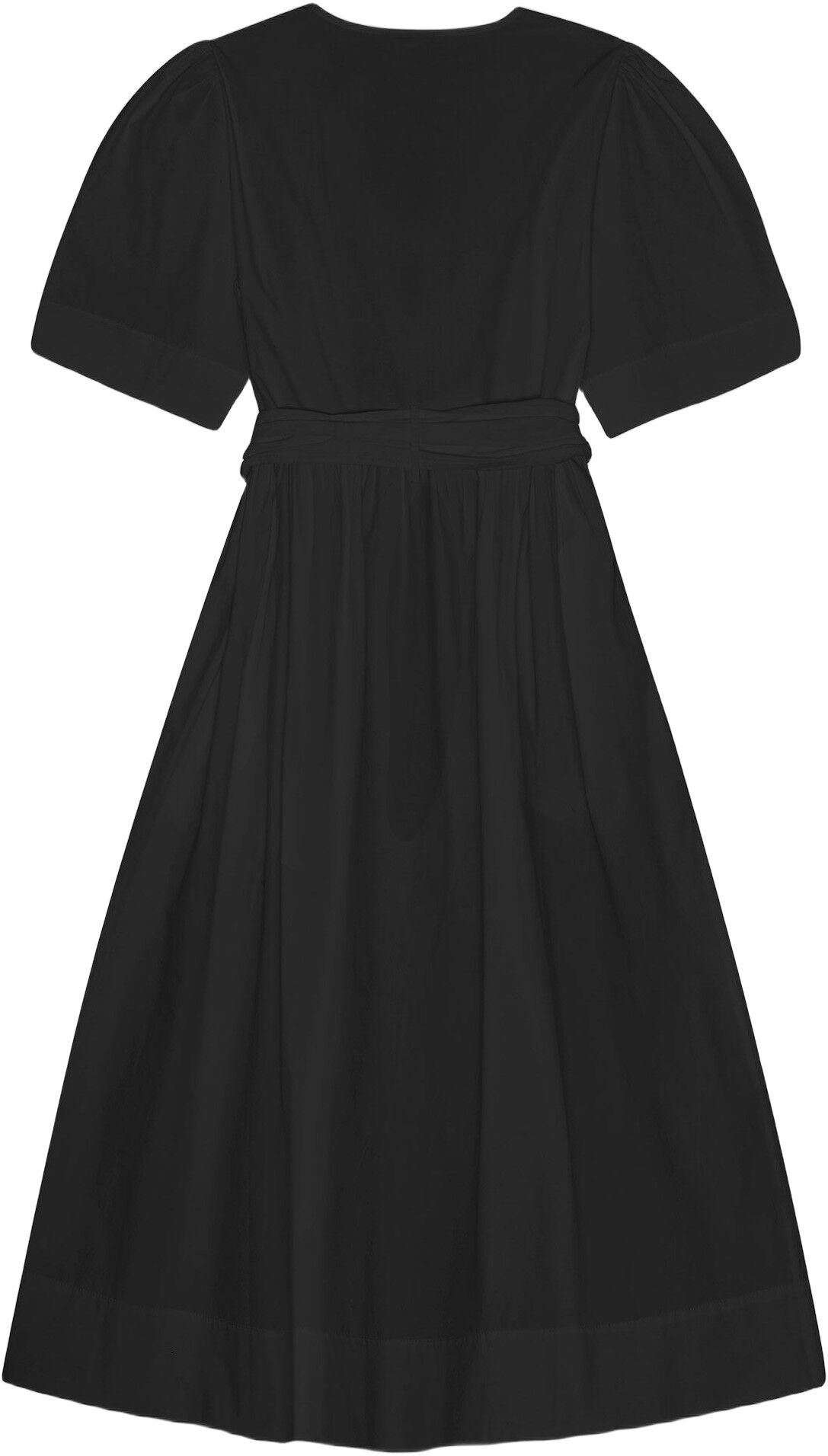 Stretch Cotton Tie Strap Midi Dress