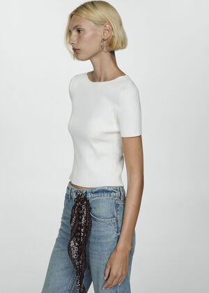 Short-sleeve knitted t-shirt