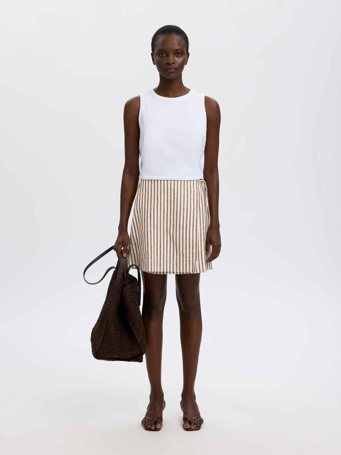 SLFJOHANNE MW SHORT WRAP SKIRT B