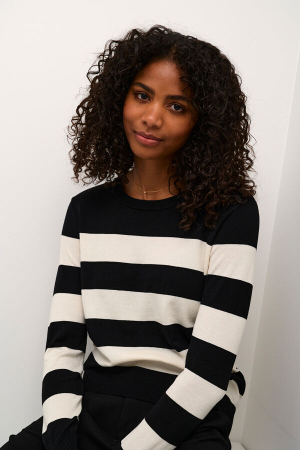 KAlizza Striped Knit Pullover