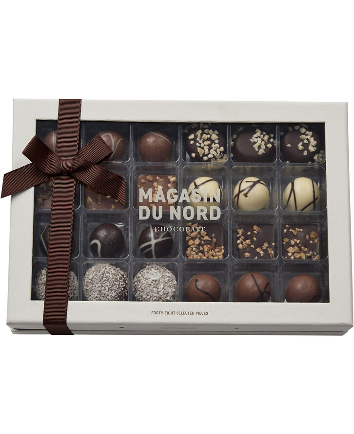 Æske, 48 stk. Dessertchokolade, 504 g