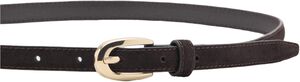 Thin suede leather belt