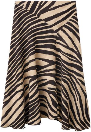 Asymmetrical printed skirt
