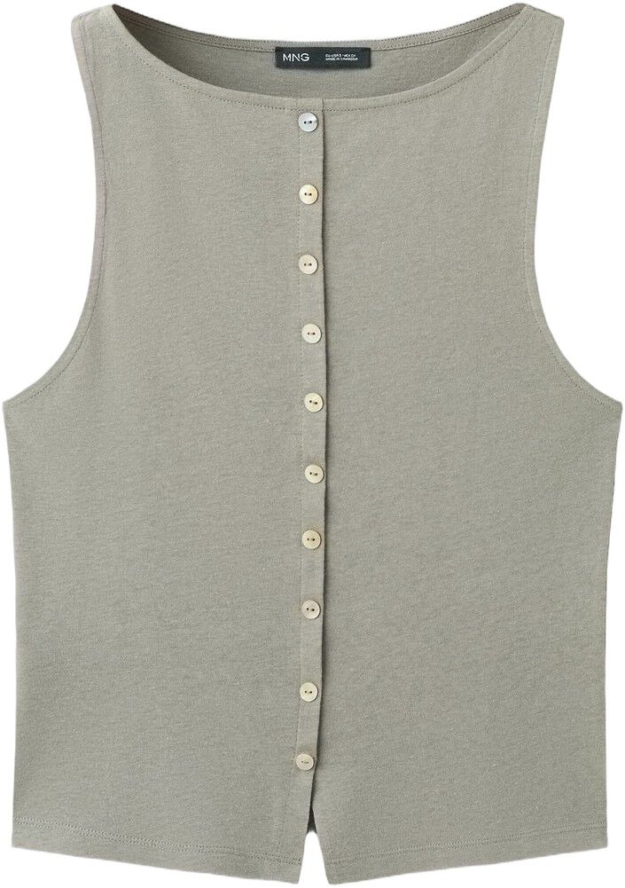 Cotton gilet with buttons