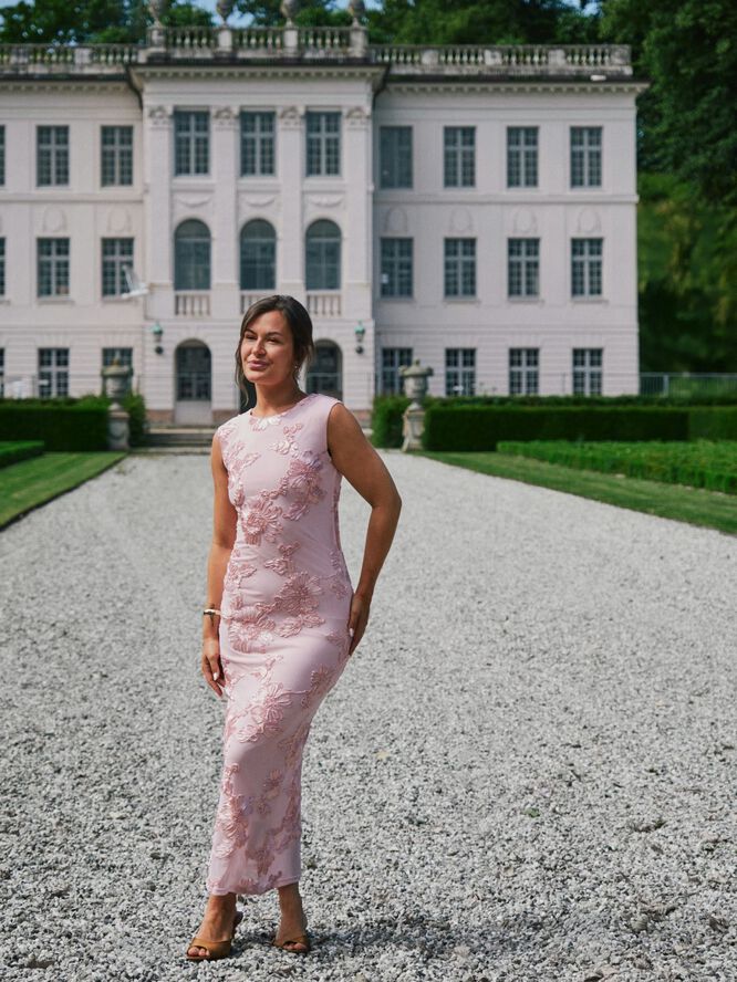 Tiranna Big Flower Mesh Dress