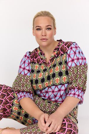 Curvy WA-MELIKA 1 Bluse Rosa