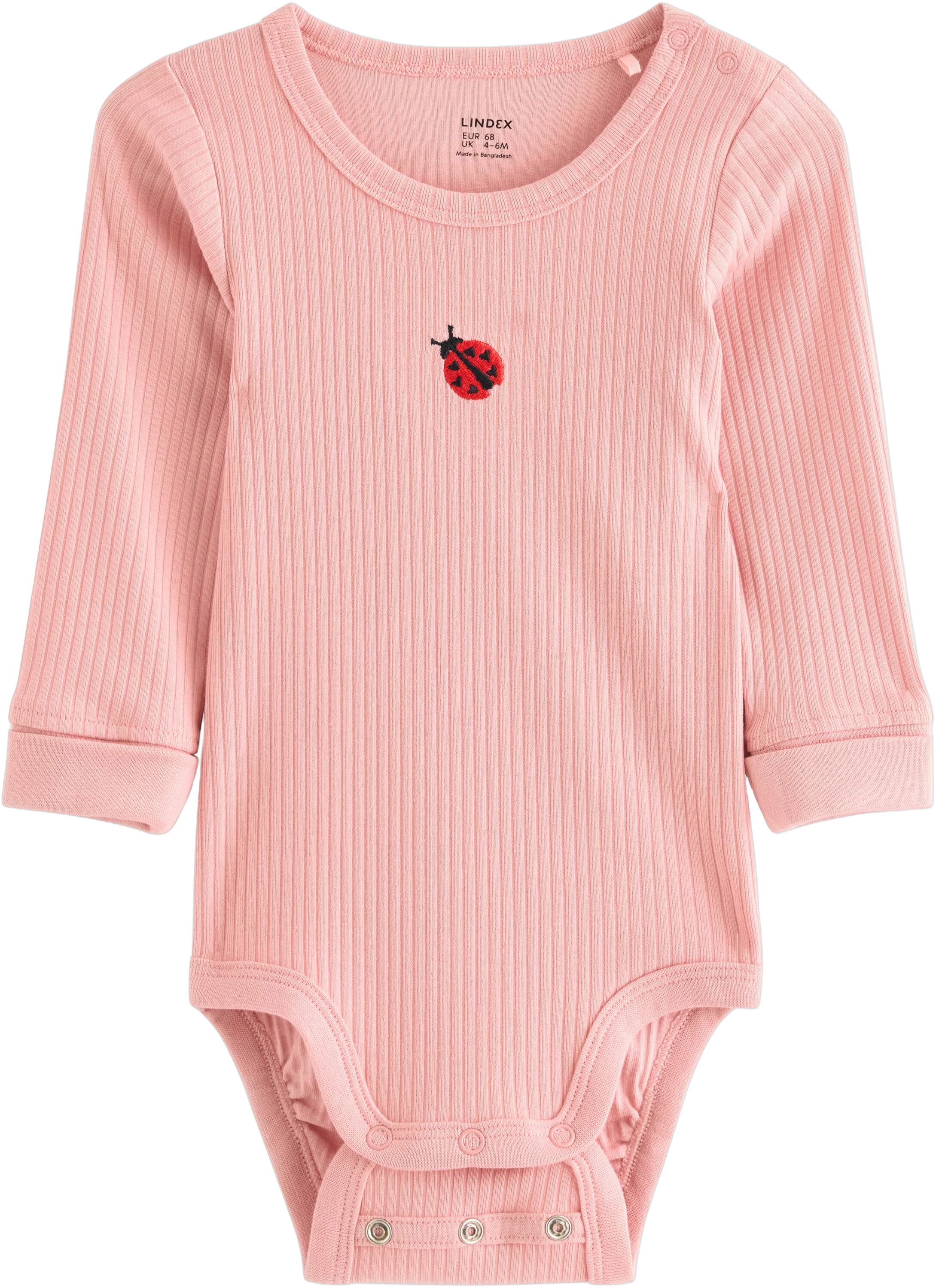 Long-sleeved baby bodysuit in soft,