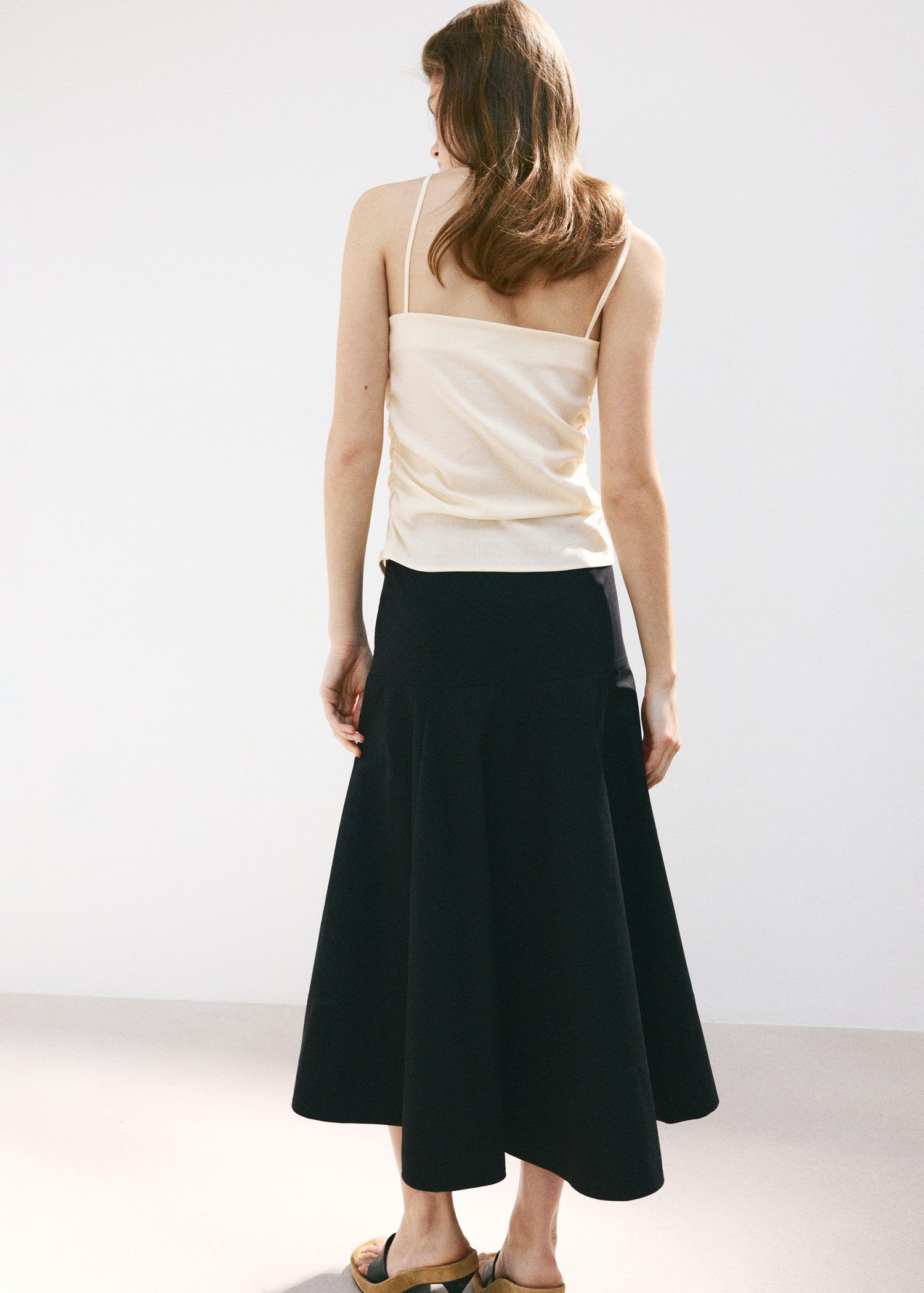 Draped strap top