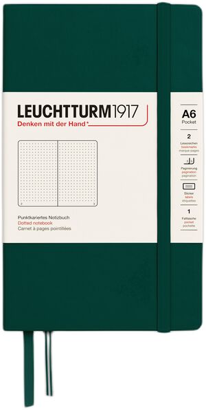 LT1917 Notesbog A6 Prikket HC - Forest Green 370298