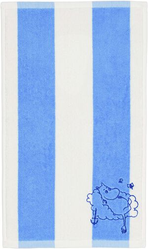 Moomin Arabia 30x50cm håndklæde Mumitrold blåstribet GOTS