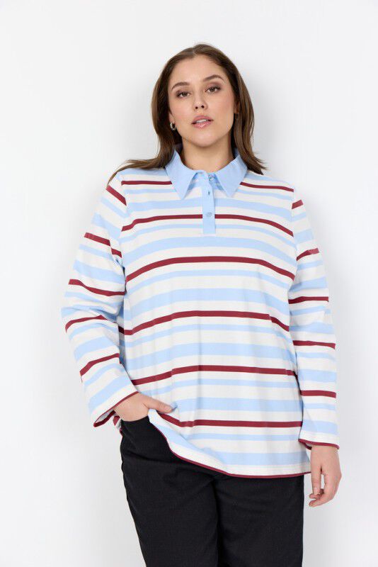 Curvy WA-CHRISTEL 2 T-shirt Lysebl&aring;