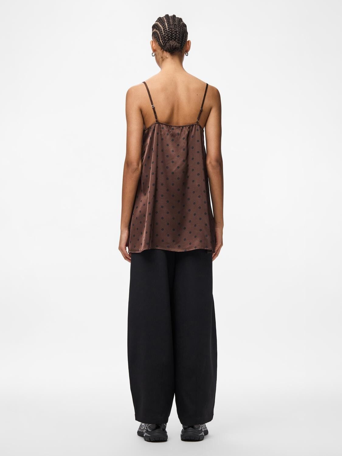 PCJYTTA STRAP SATIN TOP WVN D2D