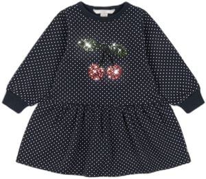 LOU DOT SEQUIN SWEAT DRESS GOTS