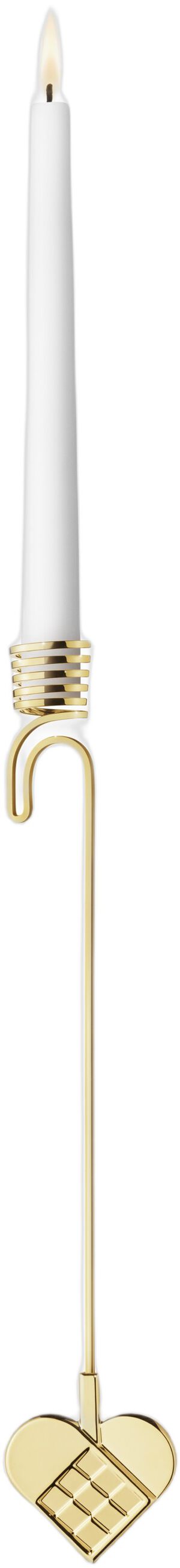 CC 2025 CANDLEHOLDER HEART 18KT GOLD PLATED ZINC ALLOY