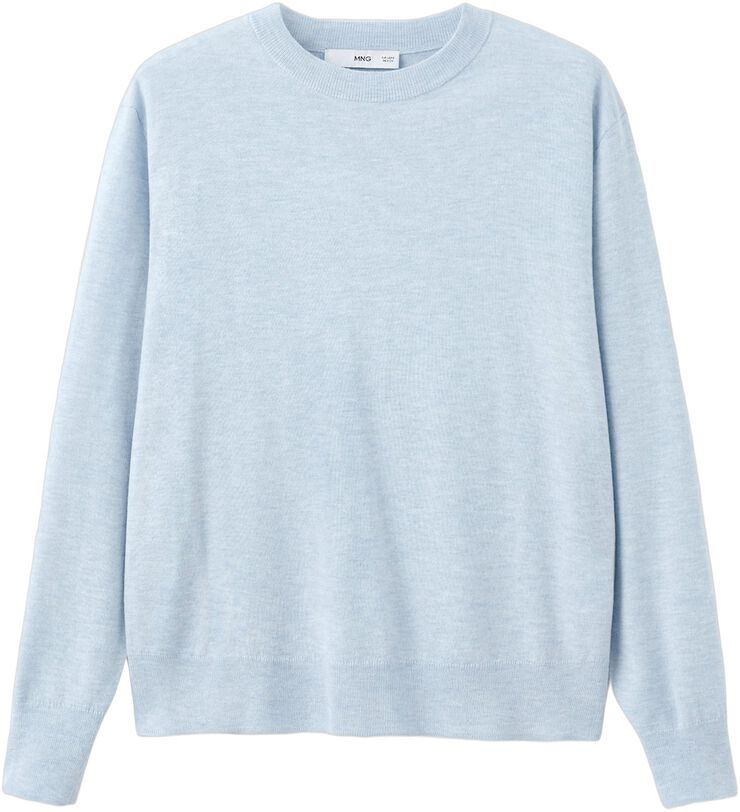 Fine-knit crew-neck sweater