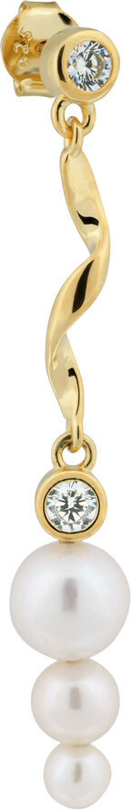 Twirl Pearl Stud