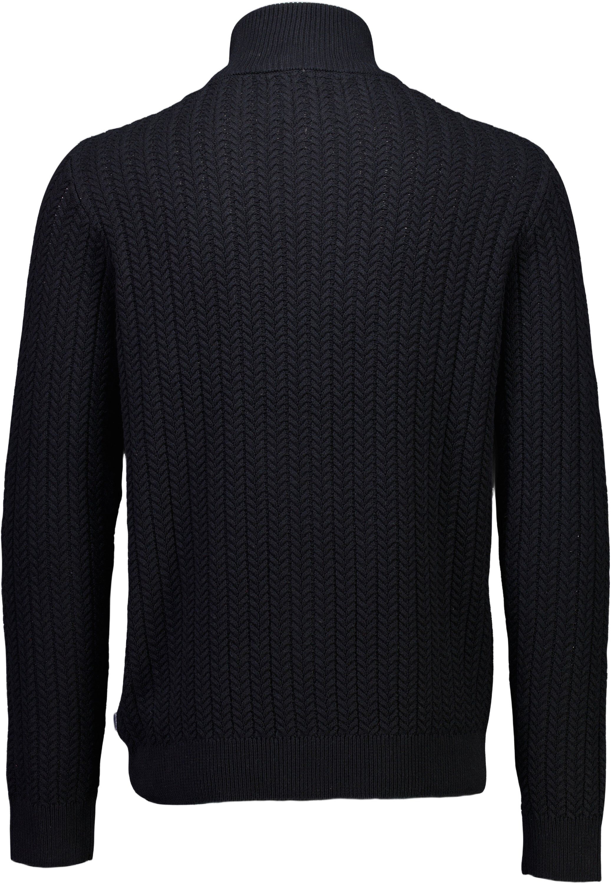 Recycle cabel knit zip cardiga