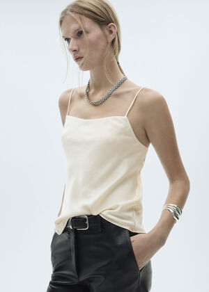 Satin top with thin straps
