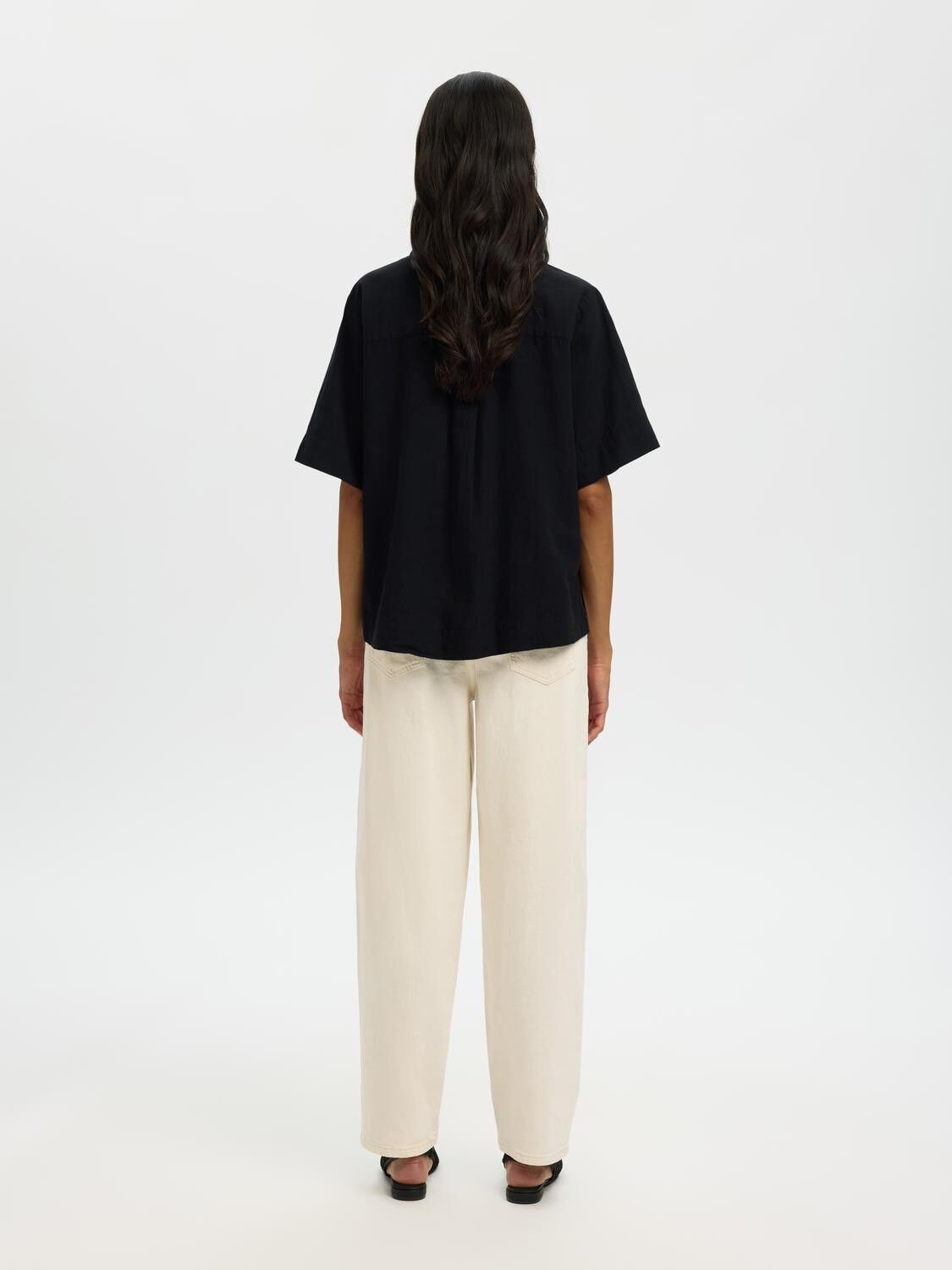 SLFLUISA LINEN BLEND POLO NOOS