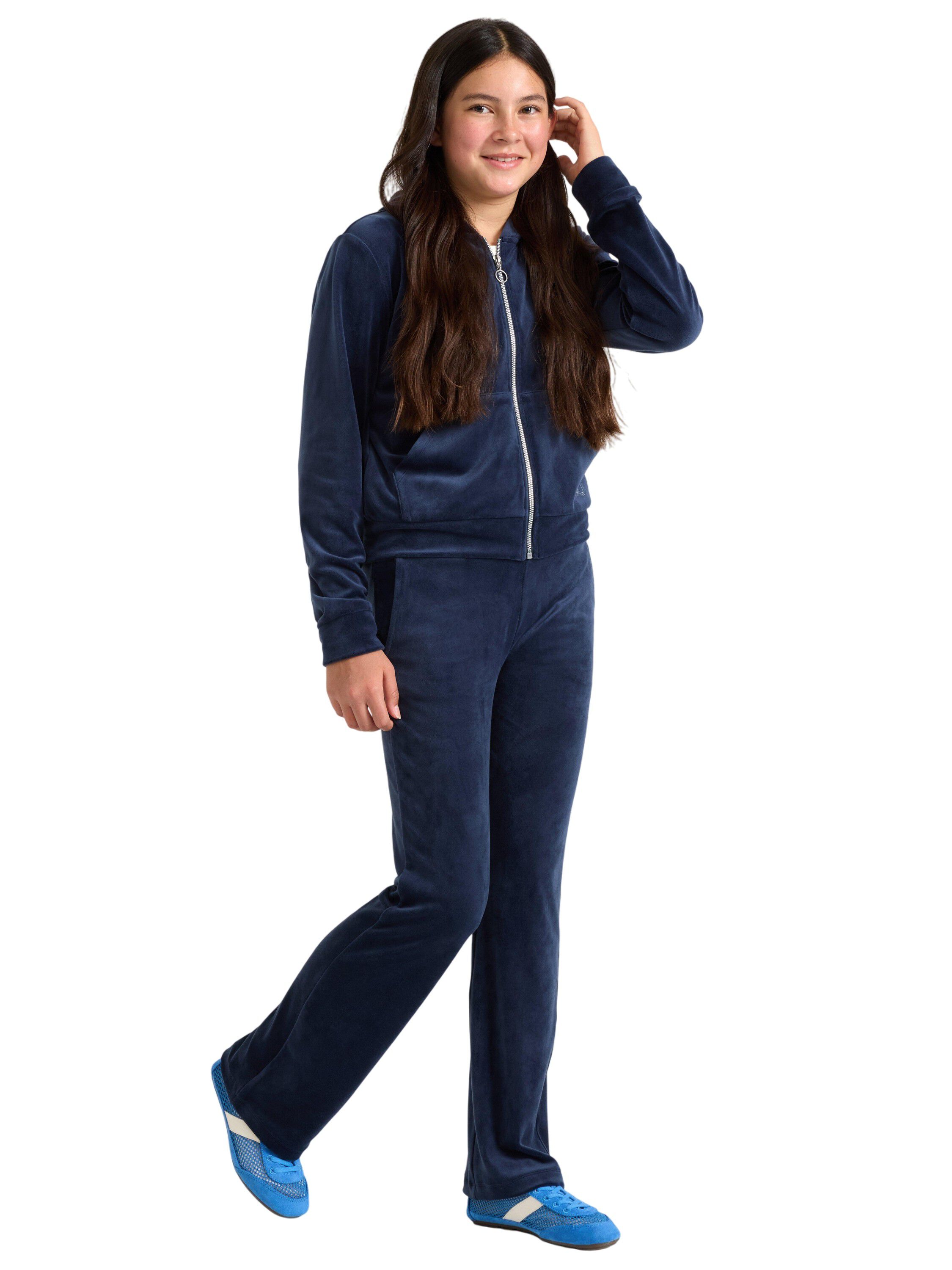 Soft jersey trousers in velour with