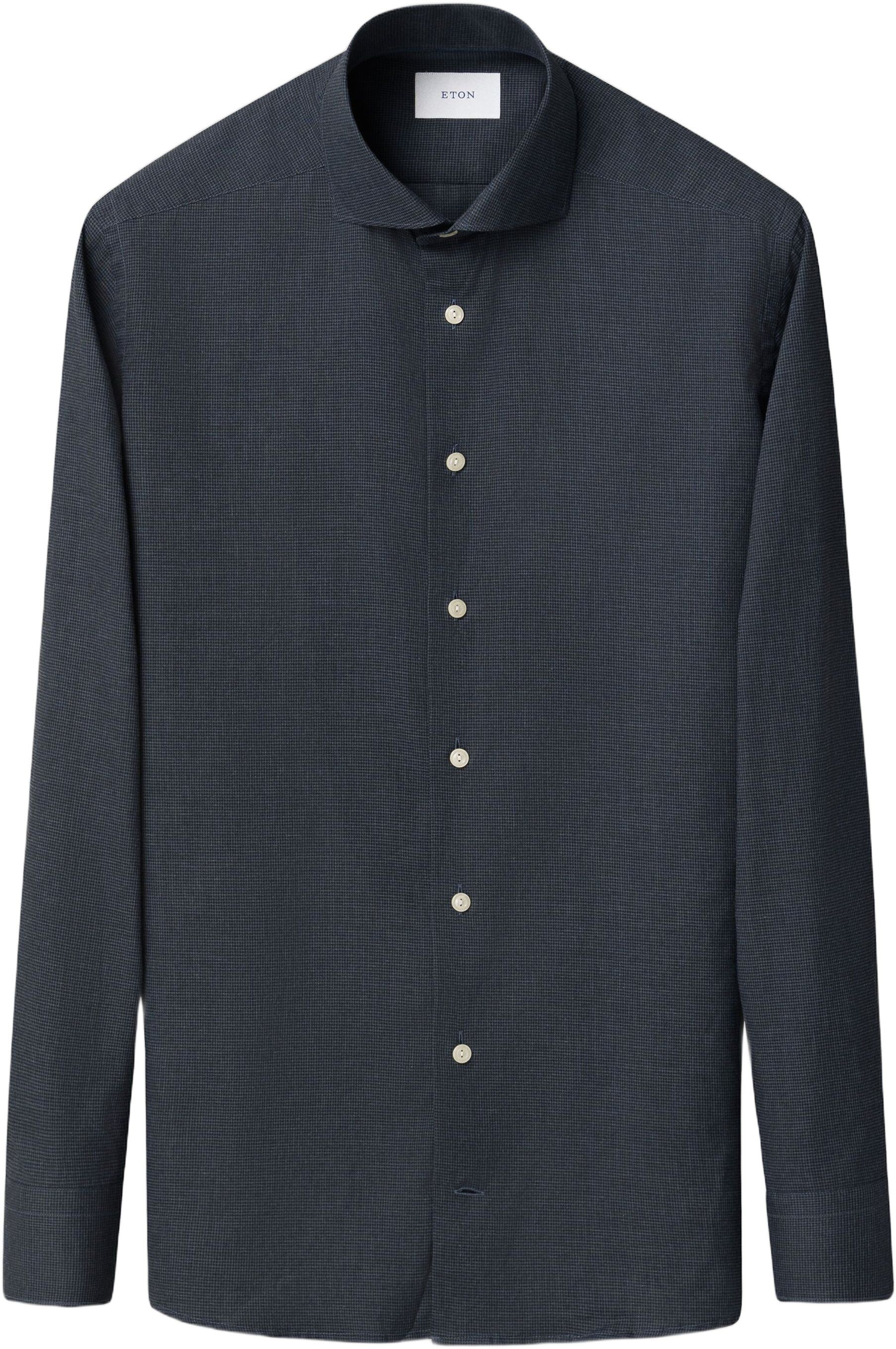 Slim Fit Micro Check Signature Flannel Shirt