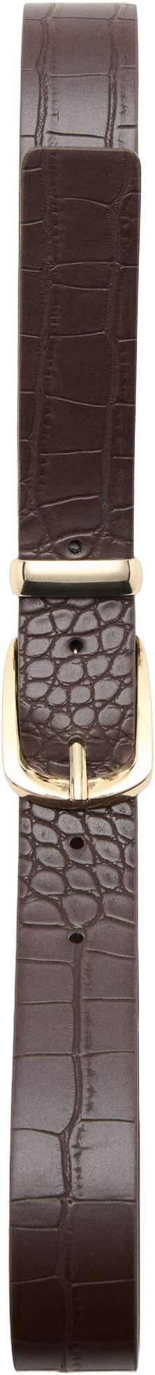 Croco faux-leather belt