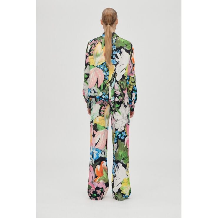2436 Heavy Dry Viscose, Gathered Long Sleeve Top
