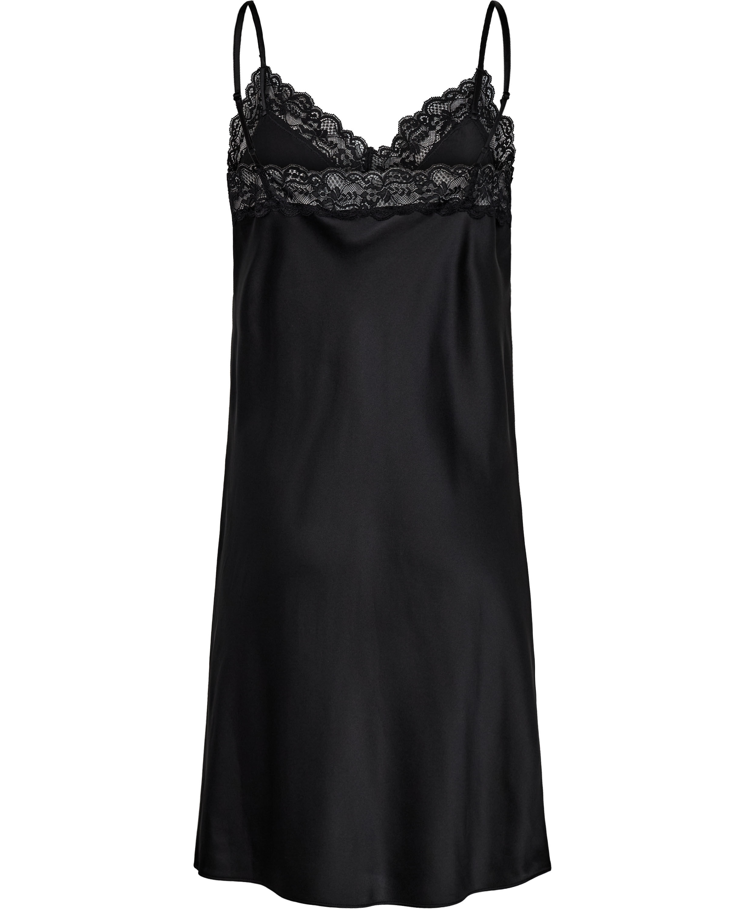 Moon 5 G - Slip Dress w. Lace, 100% Silk