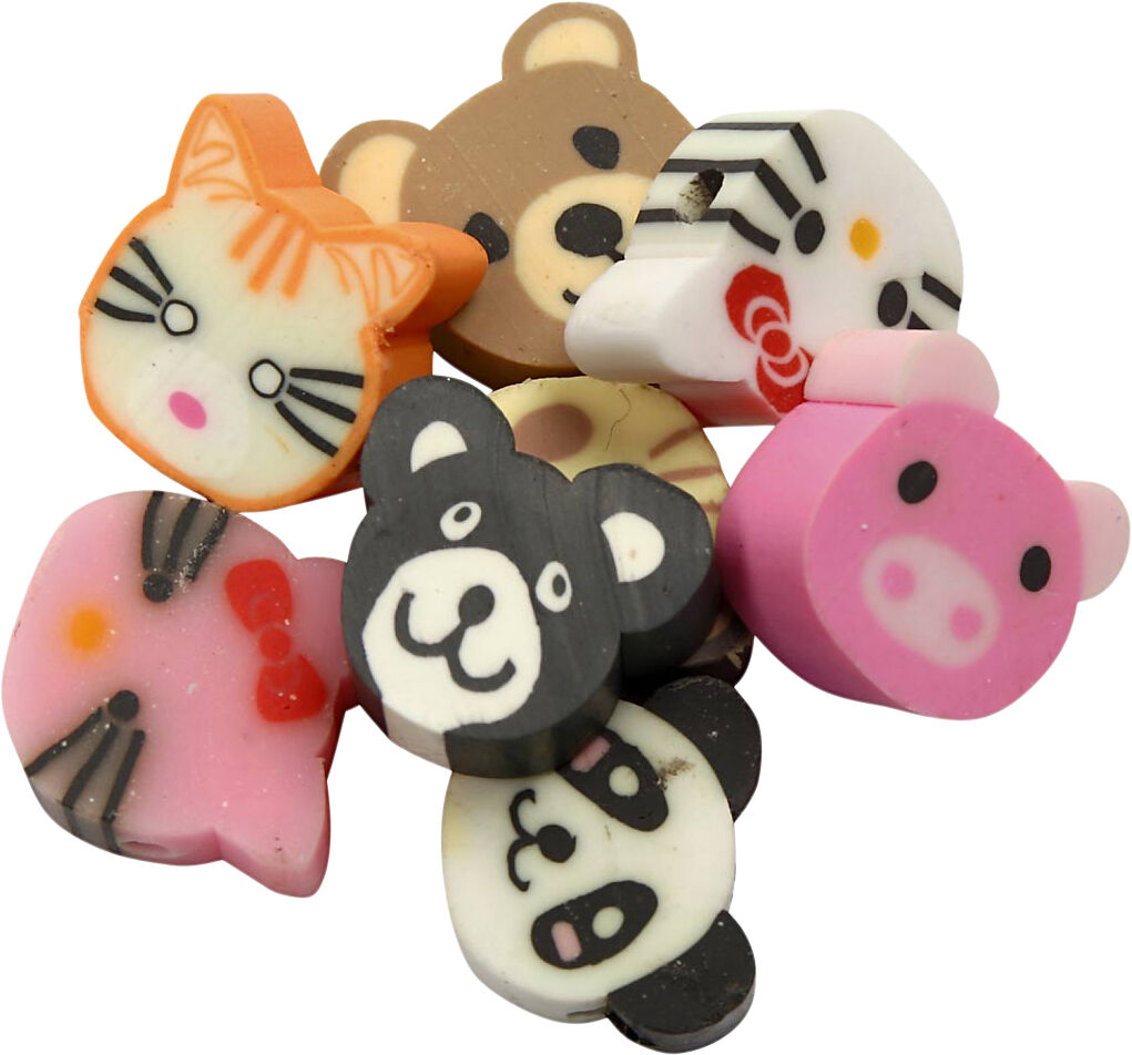 Figurperler, Dyr, diam. 10 mm, hulstr. 1,5 mm, 60 stk.