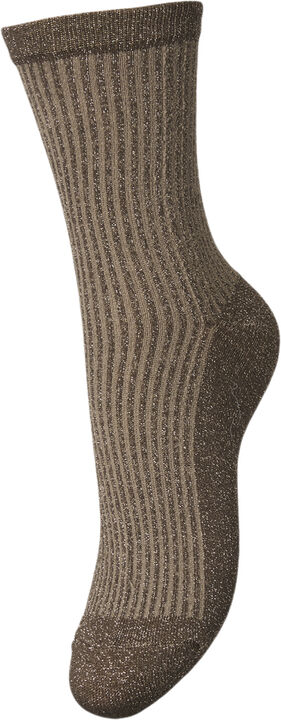 PCSEBBY GLITTER LONG STRIPE SOCKS N