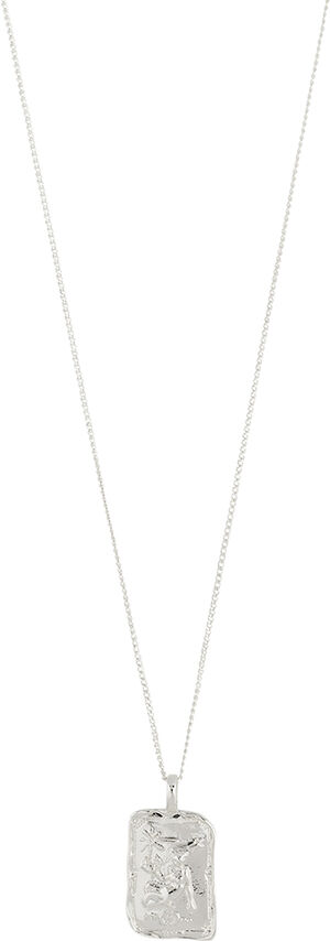 VIRGO recycled Zodiac Sign necklace, silver-plated