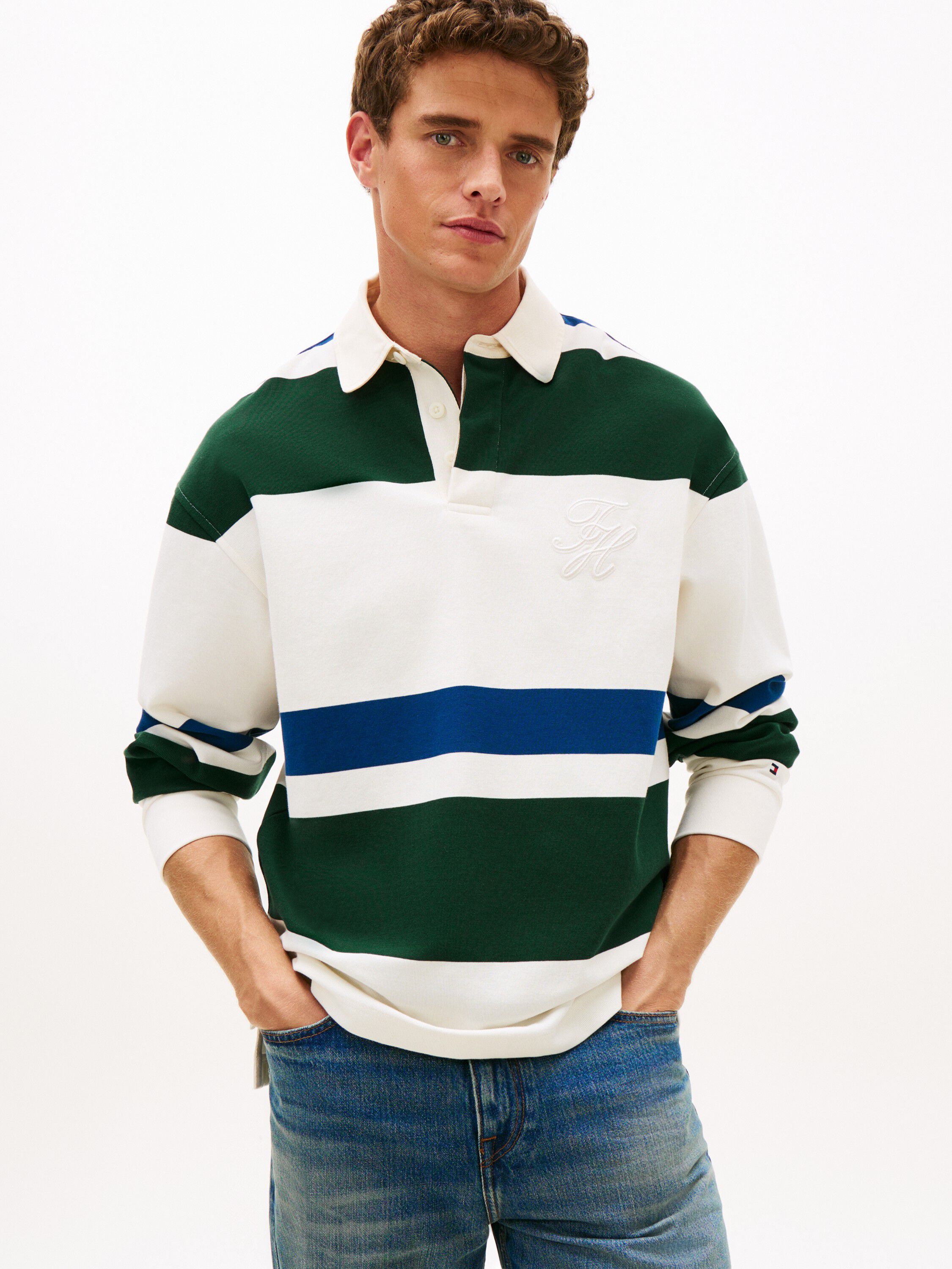Stripe Relaxed Rugby Shirt