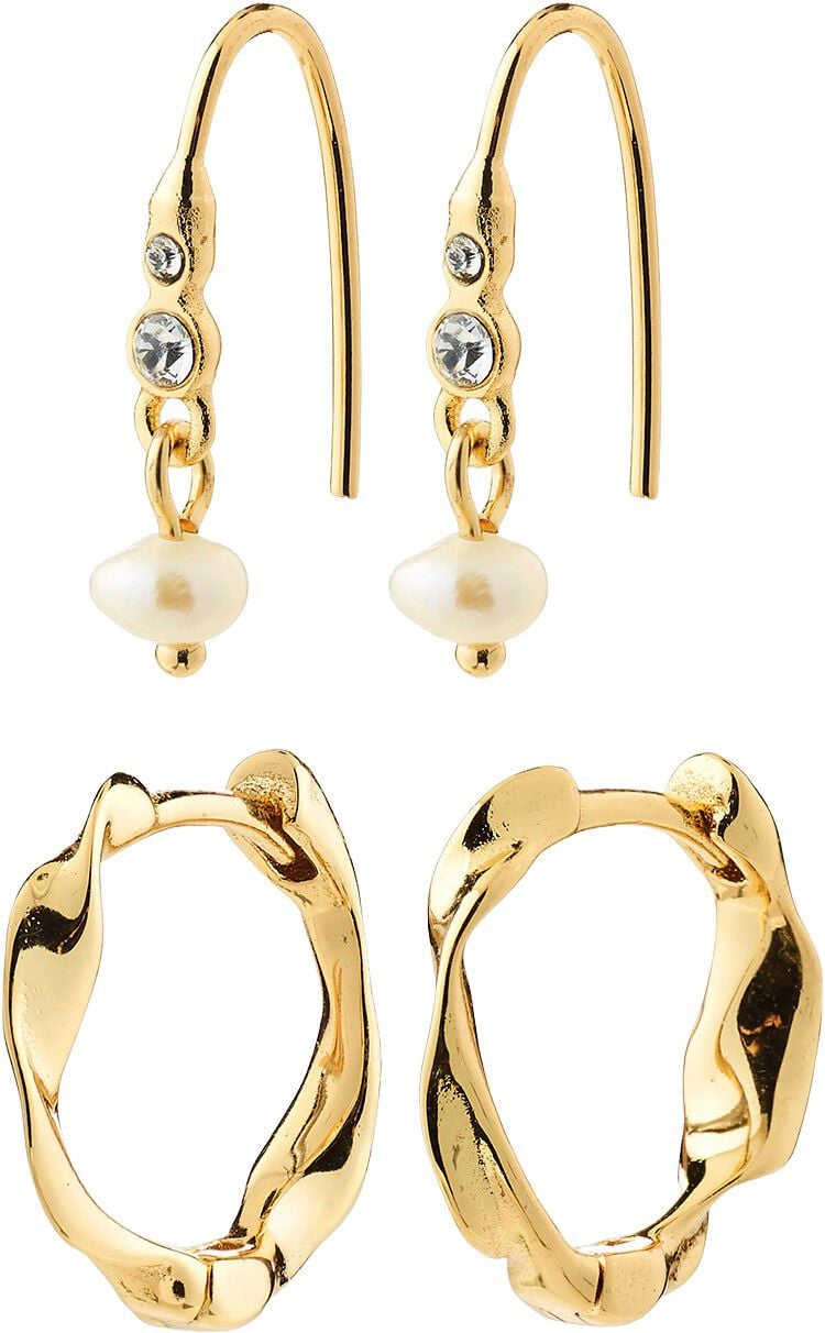 MORIN earrings 2-in-1 set, gold-plated