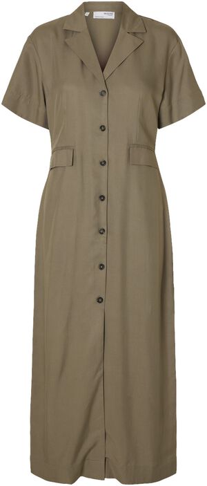 SLFNATUK SS BUTTONED ANKLE DRESS B