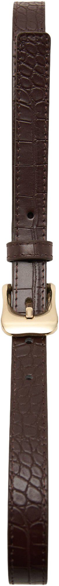 Croco faux-leather belt