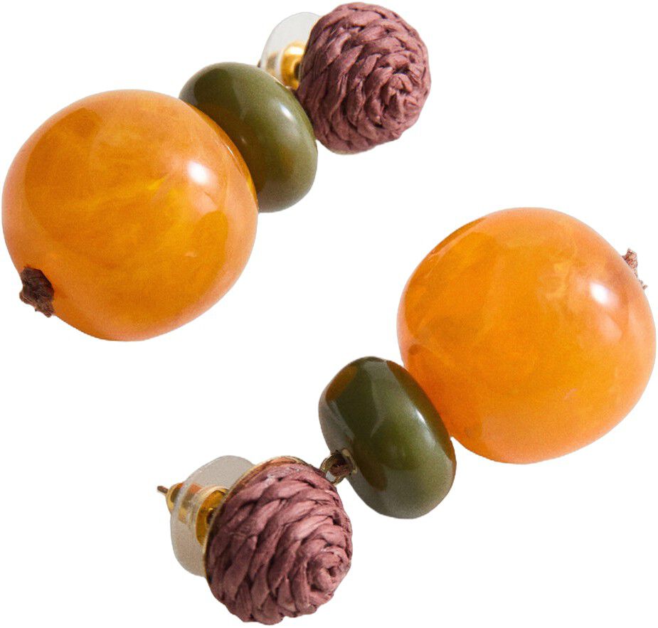 Combined resin hanging earrings