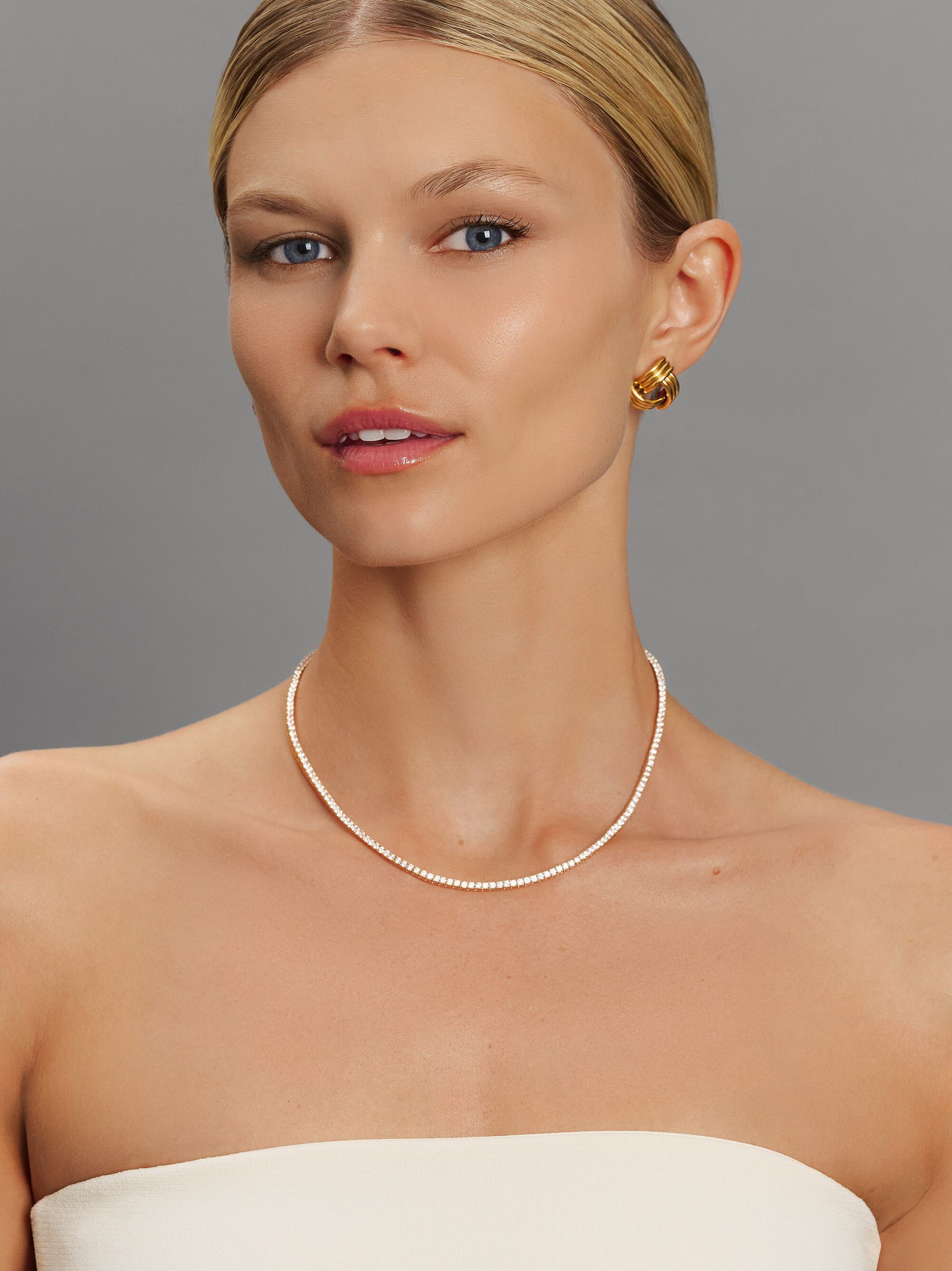 Women's Gold Mini Tennis Choker