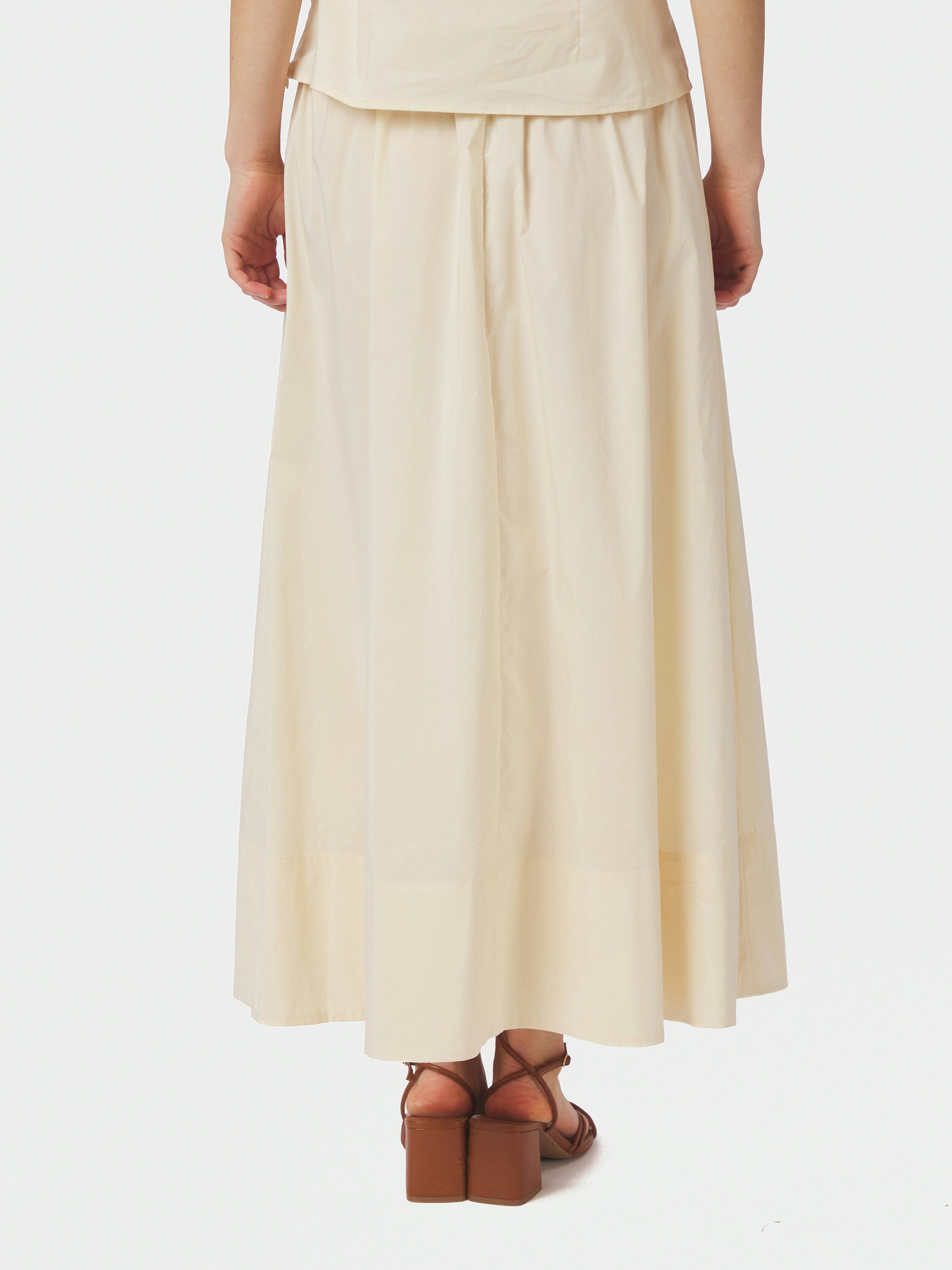 Yara Long Poplin Skirt