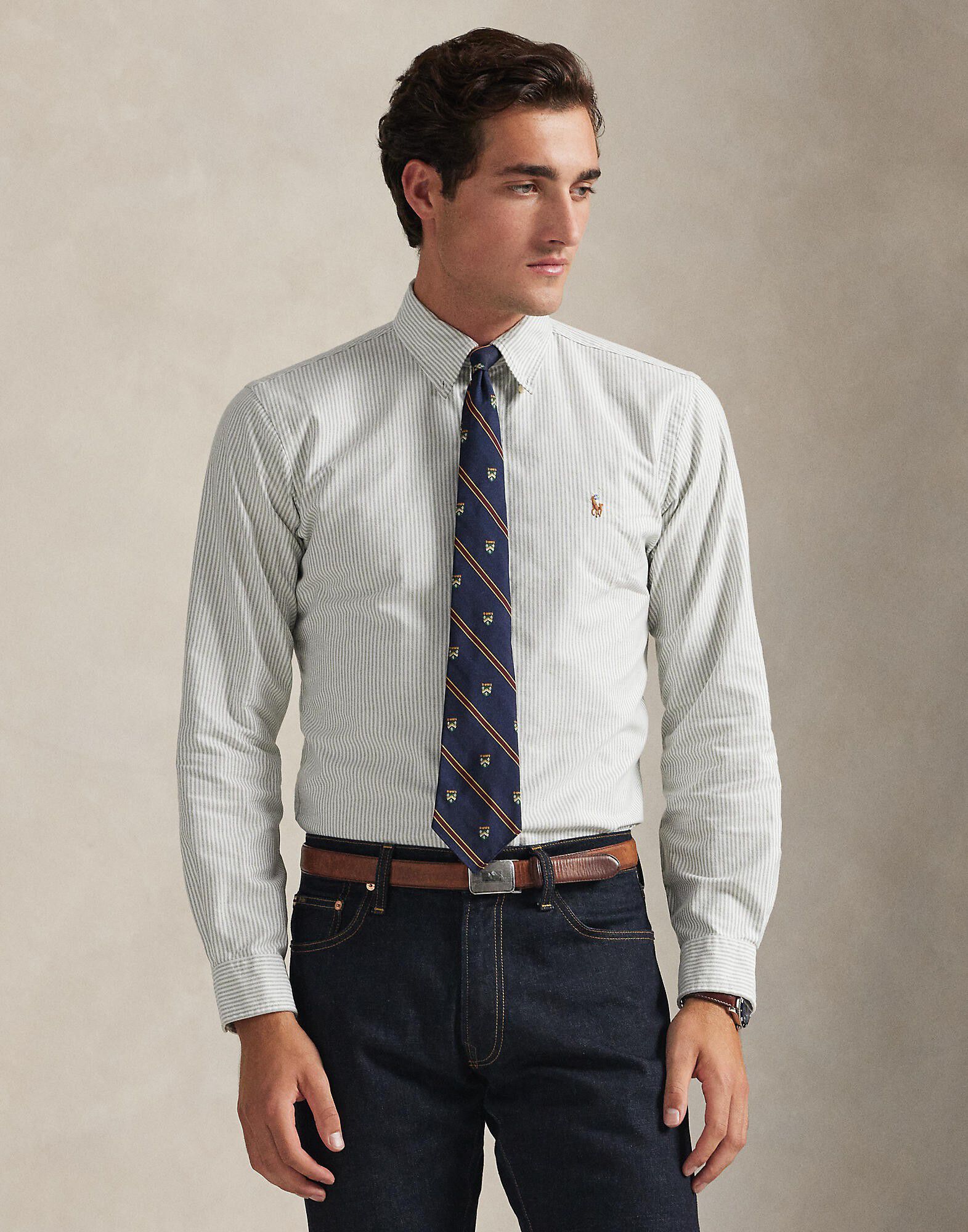 Custom Fit Striped Oxford Shirt