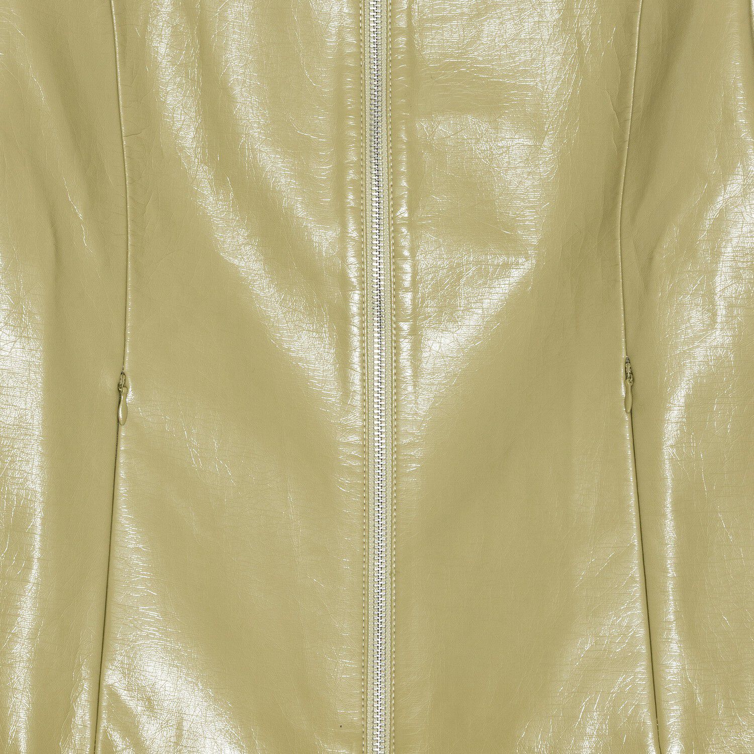 Glossy Zip-Up Jacket
