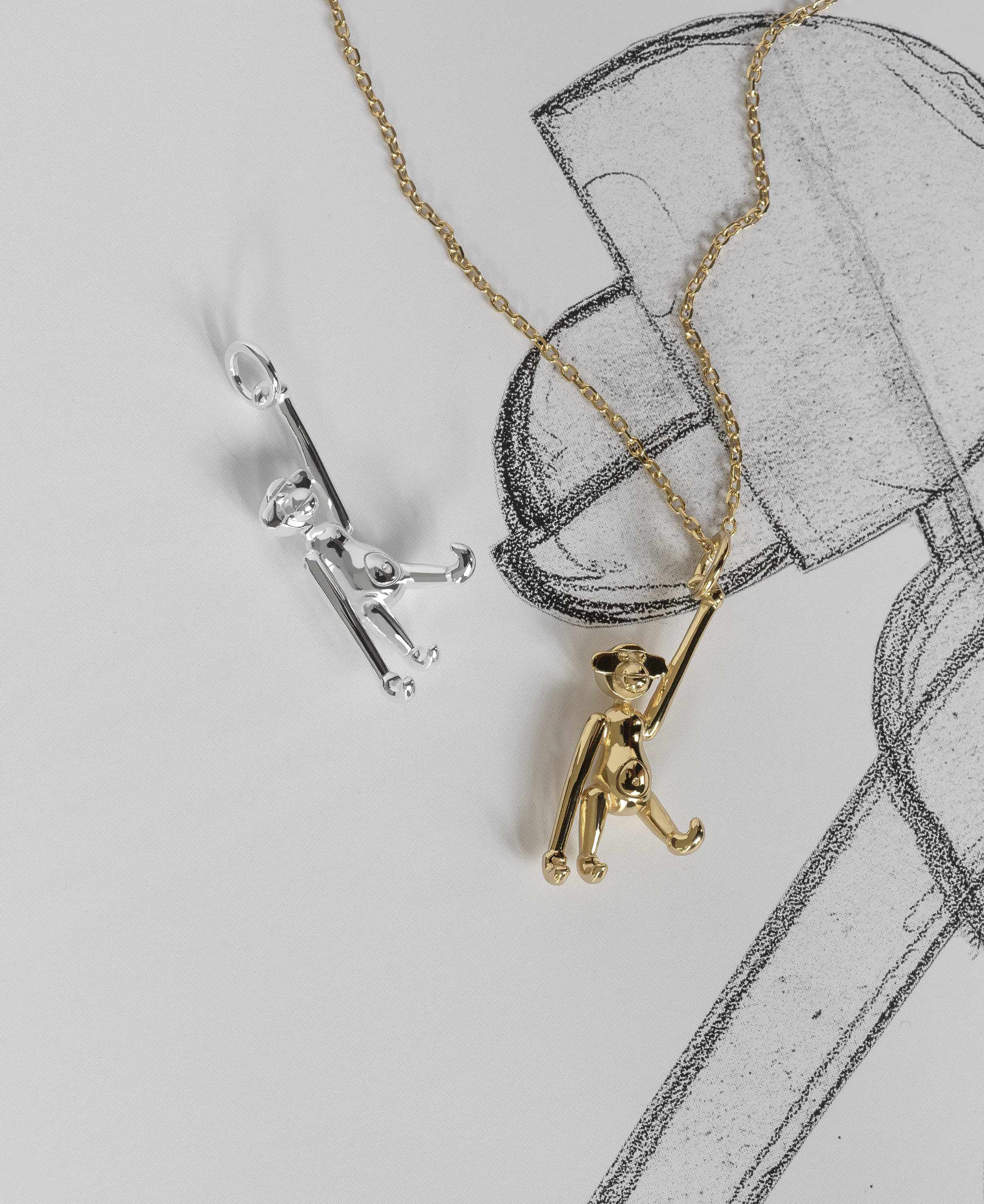 Aben i 18 karat forgyldt s&oslash;lv uden k&aelig;de