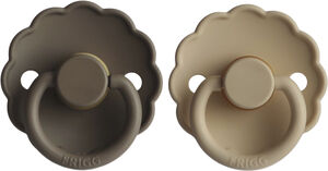 FRIGG Daisy runde sutter i latex 2-pak str. 1 - Croissant/Portobello