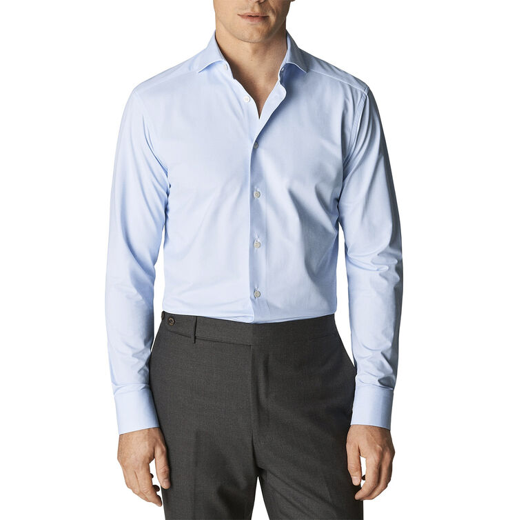 Light Blue Four-Way Stretch Shirt - Contemporary Fit