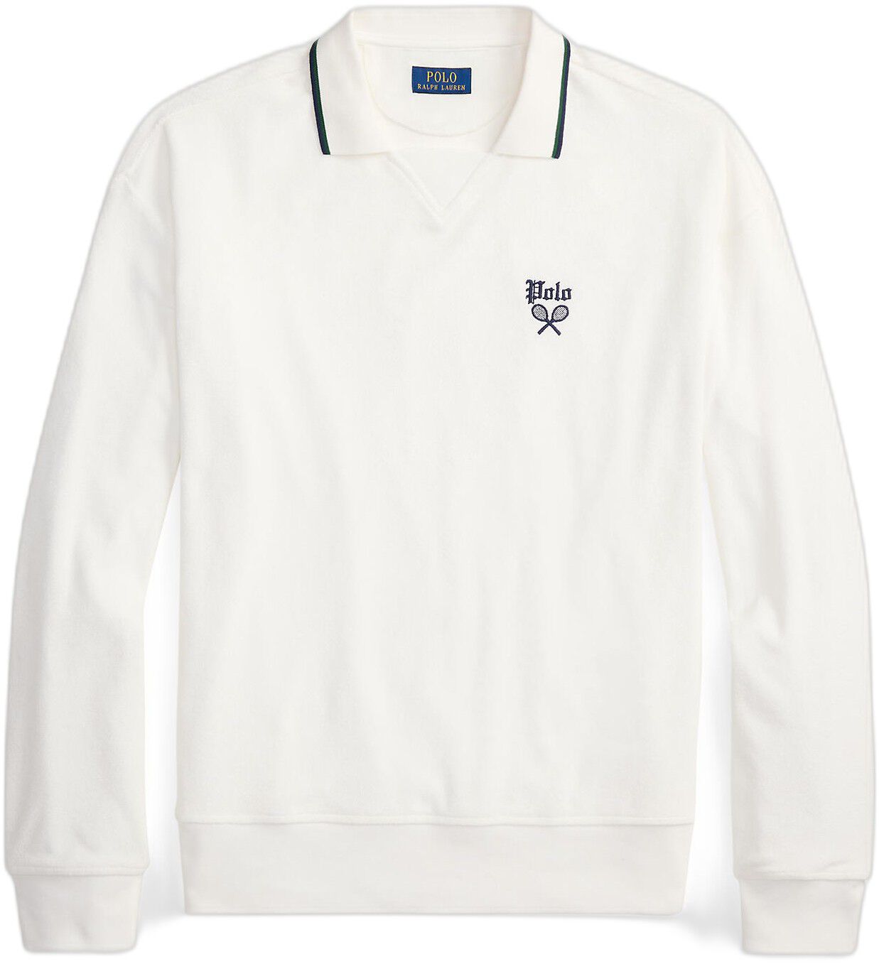 Terry Polo-Collar Sweatshirt